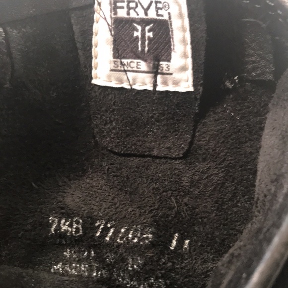 Frye Women’s Black Leather Veronica Slouch Bikercore Goth Boots - Picture 9 of 11